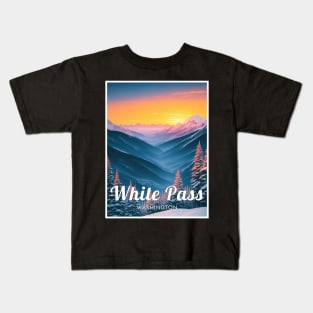 White pass ski - washington Kids T-Shirt